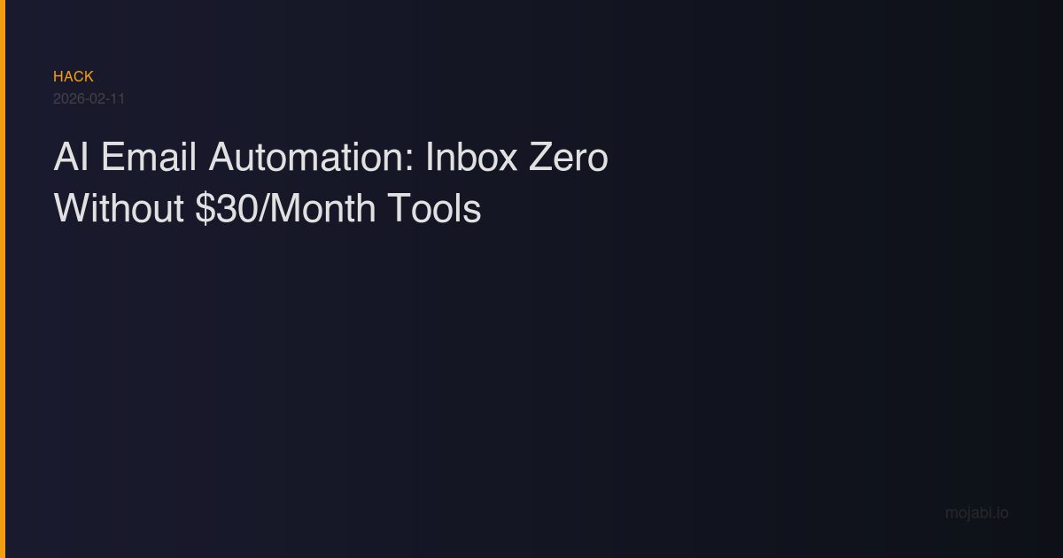 AI email automation setup - inbox zero workflow using AI agents and Gmail API